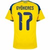 Camisola Suécia Gyokeres 17 Homen Equipamento 1ª Mundial 2026
