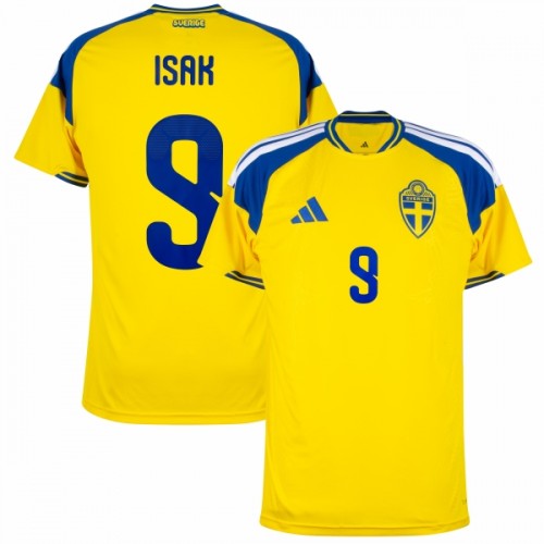 Camisola Suécia Isak 9 Homen Equipamento 1ª Mundial 2026 Camisola Suécia Isak 9 Homen Equipamento 1ª Mundial 2026