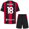 Camisola + Calções AC Milan Nkunku 18 Criança Equipamento 1ª 2026-27