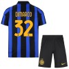Camisola + Calções Inter Milan Dimarco 32 Criança Equipamento 1ª 2026-27