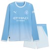 Camisola + Calções Manchester City Criança Manga Comprida Equipamento 1ª 2026-27