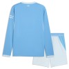Camisola + Calções Manchester City Criança Manga Comprida Equipamento 1ª 2026-27