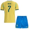 Camisola + Calções Brasil Vini JR. 7 Criança Equipamento 1ª Mundial 2026