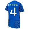 Camisola + Calções Croácia Gvardiol 4 Criança Equipamento 2ª Mundial 2026