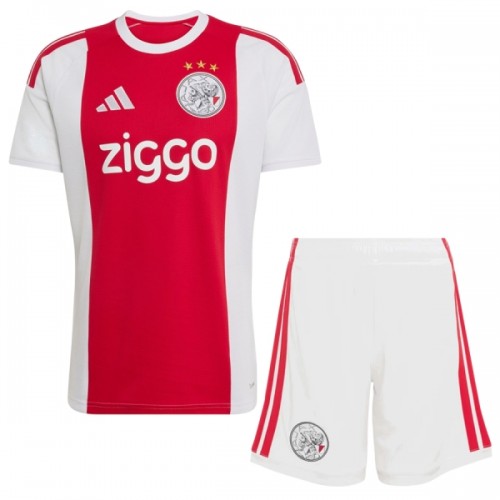 Camisola + Calções Ajax Amsterdam Criança Equipamento 1ª 2026-27 Camisola + Calções Ajax Amsterdam Criança Equipamento 1ª 2026-27