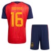 Camisola + Calções Espanha 2 Stars Rodrigo 16 Criança Equipamento 1ª Mundial 2026