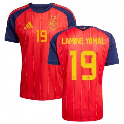 Camisola Espanha 2 Stars Lamine Yamal 19 Homen Equipamento 1ª Mundial 2026 Camisola Espanha 2 Stars Lamine Yamal 19 Homen Equipamento 1ª Mundial 2026