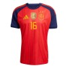 Camisola Espanha 2 Stars Rodrigo 16 Homen Equipamento 1ª Mundial 2026