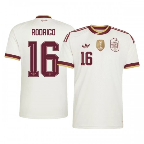 Camisola Espanha 2 Stars Rodrigo 16 Homen Equipamento 2ª Mundial 2026 Camisola Espanha 2 Stars Rodrigo 16 Homen Equipamento 2ª Mundial 2026