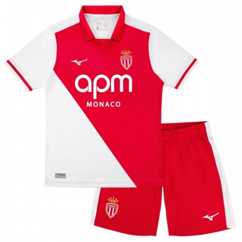 Camisola + Calções AS Monaco Criança Equipamento 1ª 2026-27 Camisola + Calções AS Monaco Criança Equipamento 1ª 2026-27
