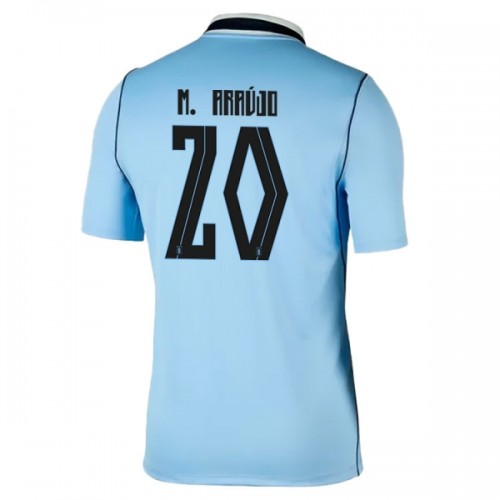 Camisola Uruguai Maximiliano Araujo 20 Homen Equipamento 1ª Mundial 2026 Camisola Uruguai Maximiliano Araujo 20 Homen Equipamento 1ª Mundial 2026