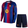 Camisola + Calções FC Barcelona Criança Manga Comprida Equipamento 1ª 2026-27 Camisola + Calções FC Barcelona Criança Manga Comprida Equipamento 1ª 2026-27