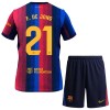 Camisola + Calções FC Barcelona Frenkie de Jong 21 Criança Equipamento 1ª 2026-27