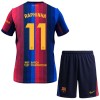 Camisola + Calções FC Barcelona Raphinha 11 Criança Equipamento 1ª 2026-27 Camisola + Calções FC Barcelona Raphinha 11 Criança Equipamento 1ª 2026-27