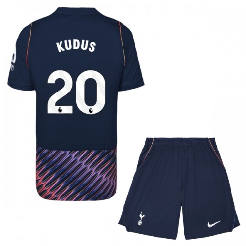 Camisola + Calções Tottenham Hotspur Kudus 20 Criança Equipamento 2ª 2026-27 Camisola + Calções Tottenham Hotspur Kudus 20 Criança Equipamento 2ª 2026-27