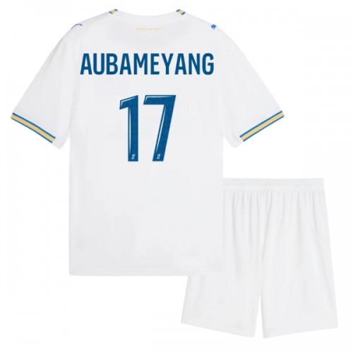 Camisola + Calções Olympique de Marseille Aubameyang 17 Criança Equipamento 1ª 2026-27 Camisola + Calções Olympique de Marseille Aubameyang 17 Criança Equipamento 1ª 2026-27