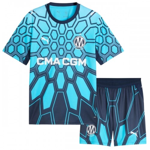 Camisola + Calções Olympique de Marseille Criança Equipamento 2ª 2026-27 Azul Camisola + Calções Olympique de Marseille Criança Equipamento 2ª 2026-27 Azul
