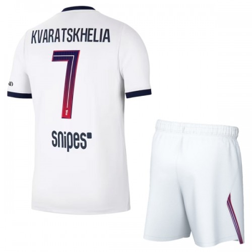 Camisola + Calções Paris Saint-Germain Kvaratskhelia 7 Criança Equipamento 2ª 2026-27 Camisola + Calções Paris Saint-Germain Kvaratskhelia 7 Criança Equipamento 2ª 2026-27