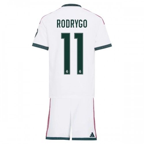 Camisola + Calções Real Madrid Rodrygo 11 Criança Equipamento 1ª 2026-27 Camisola + Calções Real Madrid Rodrygo 11 Criança Equipamento 1ª 2026-27
