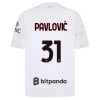 Camisola AC Milan Pavlovic 31 Homen Equipamento 2ª 2026-27 Camisola AC Milan Pavlovic 31 Homen Equipamento 2ª 2026-27