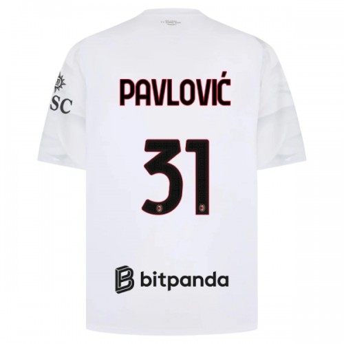 Camisola AC Milan Pavlovic 31 Homen Equipamento 2ª 2026-27 Camisola AC Milan Pavlovic 31 Homen Equipamento 2ª 2026-27