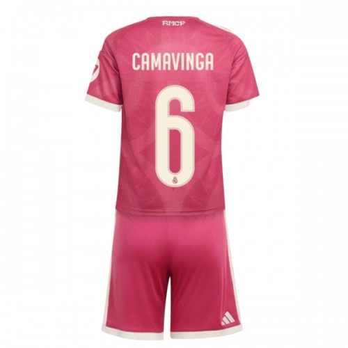 Camisola + Calções Real Madrid Camavinga 6 Criança Equipamento 3ª 2026-27 Camisola + Calções Real Madrid Camavinga 6 Criança Equipamento 3ª 2026-27