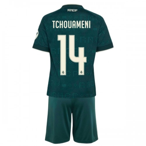 Camisola + Calções Real Madrid Tchouameni 14 Criança Equipamento 2ª 2026-27 Camisola + Calções Real Madrid Tchouameni 14 Criança Equipamento 2ª 2026-27