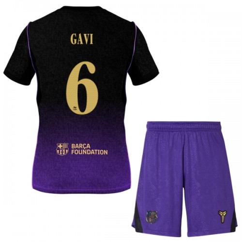 Camisola + Calções FC Barcelona Gavi 6 Criança Equipamento 2ª 2026-27 Camisola + Calções FC Barcelona Gavi 6 Criança Equipamento 2ª 2026-27
