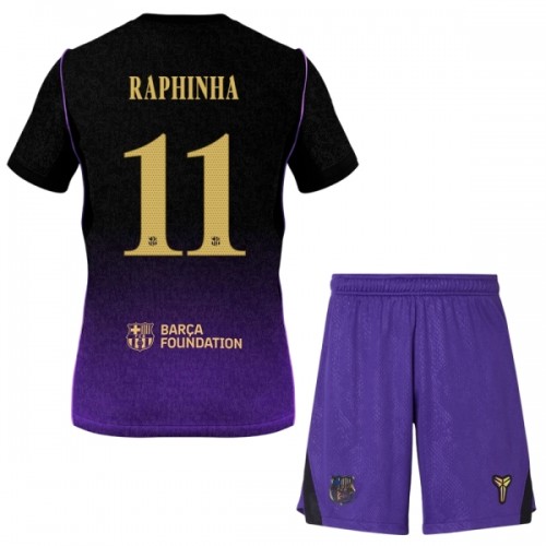 Camisola + Calções FC Barcelona Raphinha 11 Criança Equipamento 2ª 2026-27 Camisola + Calções FC Barcelona Raphinha 11 Criança Equipamento 2ª 2026-27