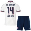Camisola + Calções FC Bayern de Munique Luis Diaz 14 Criança Equipamento 2ª 2026-27