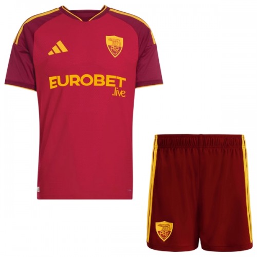 Camisola + Calções AS Roma Criança Equipamento 1ª 2026-27 Camisola + Calções AS Roma Criança Equipamento 1ª 2026-27