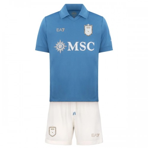 Camisola + Calções SSC Napoli Criança Equipamento 1ª 2026-27 Camisola + Calções SSC Napoli Criança Equipamento 1ª 2026-27