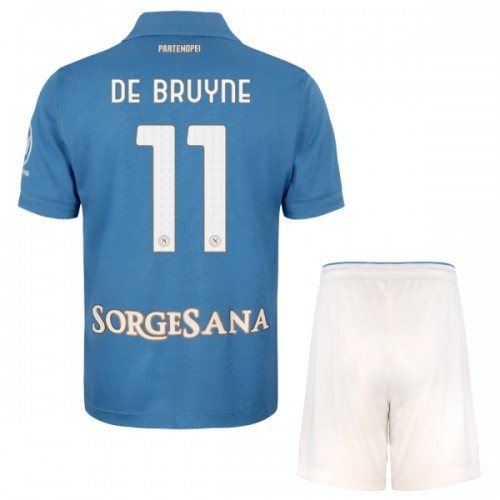 Camisola + Calções SSC Napoli De Bruyne 11 Criança Equipamento 1ª 2026-27 Camisola + Calções SSC Napoli De Bruyne 11 Criança Equipamento 1ª 2026-27