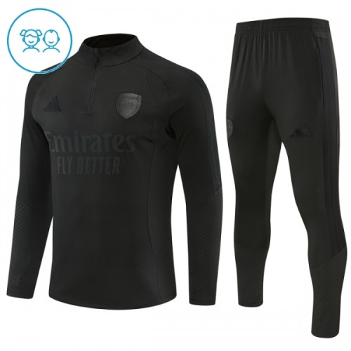 Arsenal Criança Conjunto de Moletom de Treino Quarto-Zíper 2026-27 Preta Arsenal Criança Conjunto de Moletom de Treino Quarto-Zíper 2026-27 Preta