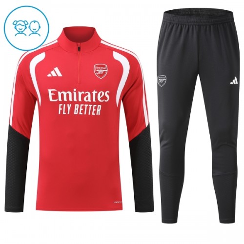 Arsenal Criança Conjunto de Moletom de Treino Quarto-Zíper 2026-27 Vermelha Arsenal Criança Conjunto de Moletom de Treino Quarto-Zíper 2026-27 Vermelha