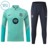 Barcelona Criança Conjunto de Moletom de Treino Quarto-Zíper 2026-27 Verde