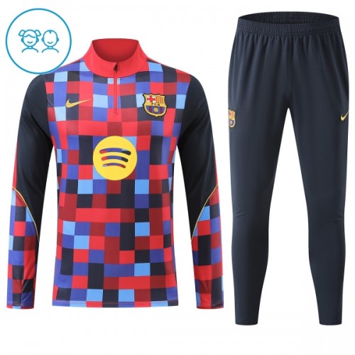 Barcelona Criança Conjunto de Moletom de Treino Quarto-Zíper 2026-27 Vermelha Barcelona Criança Conjunto de Moletom de Treino Quarto-Zíper 2026-27 Vermelha
