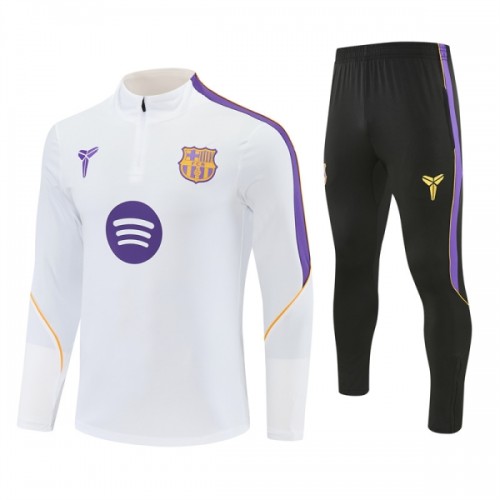 Barcelona Homen Conjunto de Moletom de Treino Quarto-Zíper 2026-27 Branca Barcelona Homen Conjunto de Moletom de Treino Quarto-Zíper 2026-27 Branca