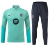 Barcelona Homen Conjunto de Moletom de Treino Quarto-Zíper 2026-27 Verde