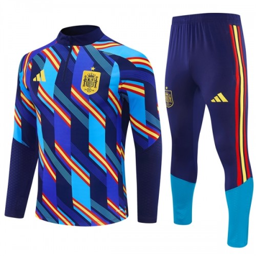 Espanha Homen Conjunto de Moletom de Treino Quarto-Zíper 2026-27 Azul Espanha Homen Conjunto de Moletom de Treino Quarto-Zíper 2026-27 Azul