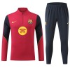 FC Barcelona Homen Conjunto de Moletom de Treino Quarto-Zíper 2026-27 Vermelha
