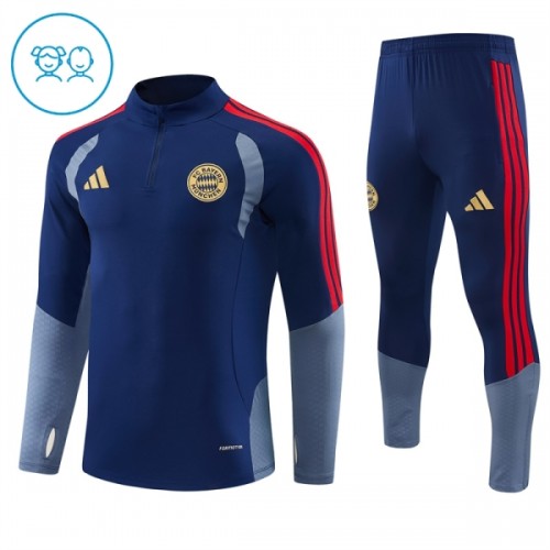 FC Bayern de Munique Criança Conjunto de Moletom de Treino Quarto-Zíper 2026-27 Azul FC Bayern de Munique Criança Conjunto de Moletom de Treino Quarto-Zíper 2026-27 Azul