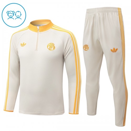 FC Bayern de Munique Criança Conjunto de Moletom de Treino Quarto-Zíper 2026-27 Branca FC Bayern de Munique Criança Conjunto de Moletom de Treino Quarto-Zíper 2026-27 Branca