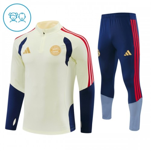 FC Bayern de Munique Criança Conjunto de Moletom de Treino Quarto-Zíper 2026-27 Branca FC Bayern de Munique Criança Conjunto de Moletom de Treino Quarto-Zíper 2026-27 Branca