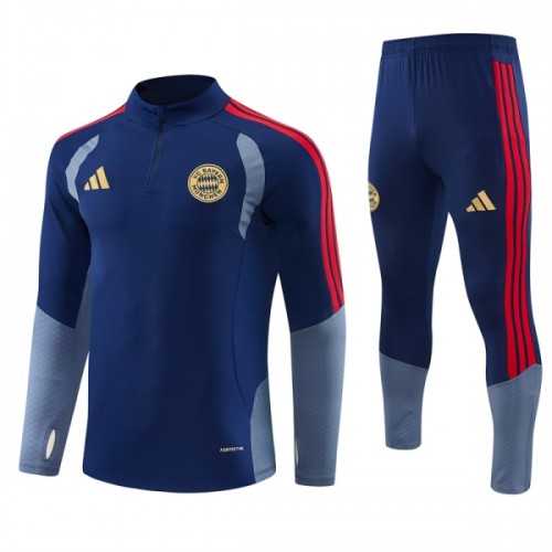 FC Bayern de Munique Homen Conjunto de Moletom de Treino Quarto-Zíper 2026-27 Azul FC Bayern de Munique Homen Conjunto de Moletom de Treino Quarto-Zíper 2026-27 Azul