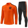 Holanda Homen Conjunto de Moletom de Treino Quarto-Zíper 2026-27 Laranja