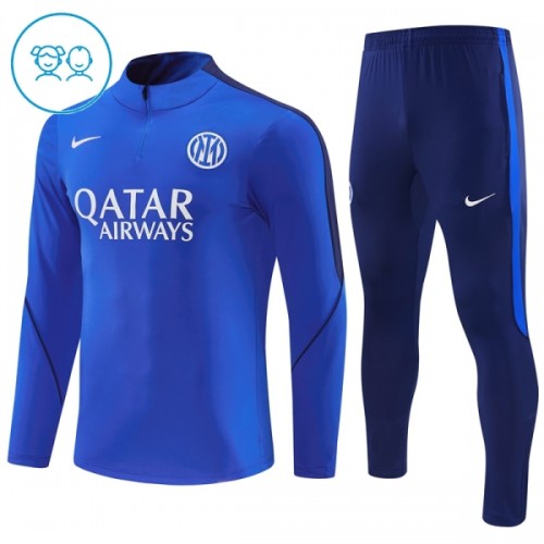 Inter Milan Criança Conjunto de Moletom de Treino Quarto-Zíper 2026-27 Azul Inter Milan Criança Conjunto de Moletom de Treino Quarto-Zíper 2026-27 Azul