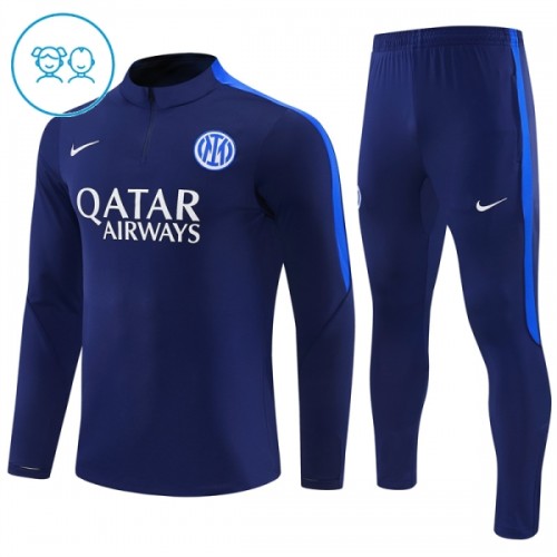 Inter Milan Criança Conjunto de Moletom de Treino Quarto-Zíper 2026-27 Azul Inter Milan Criança Conjunto de Moletom de Treino Quarto-Zíper 2026-27 Azul