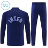 Inter Milan Criança Conjunto de Moletom de Treino Quarto-Zíper 2026-27 Azul