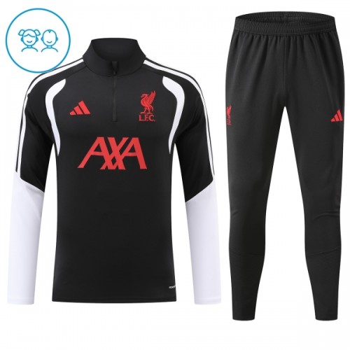 Liverpool Criança Conjunto de Moletom de Treino Quarto-Zíper 2026-27 Preta Liverpool Criança Conjunto de Moletom de Treino Quarto-Zíper 2026-27 Preta